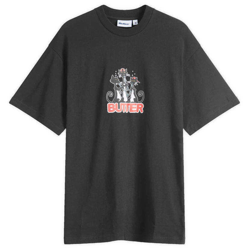 T-shirt Butter Goods Cats Black T-Shirt Sort | BGQ4240259-BLK
