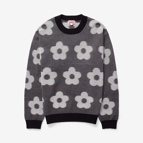 Sweater KENZO Paris Flower Spot Sweater Sort | FD65PU4243CA, 1
