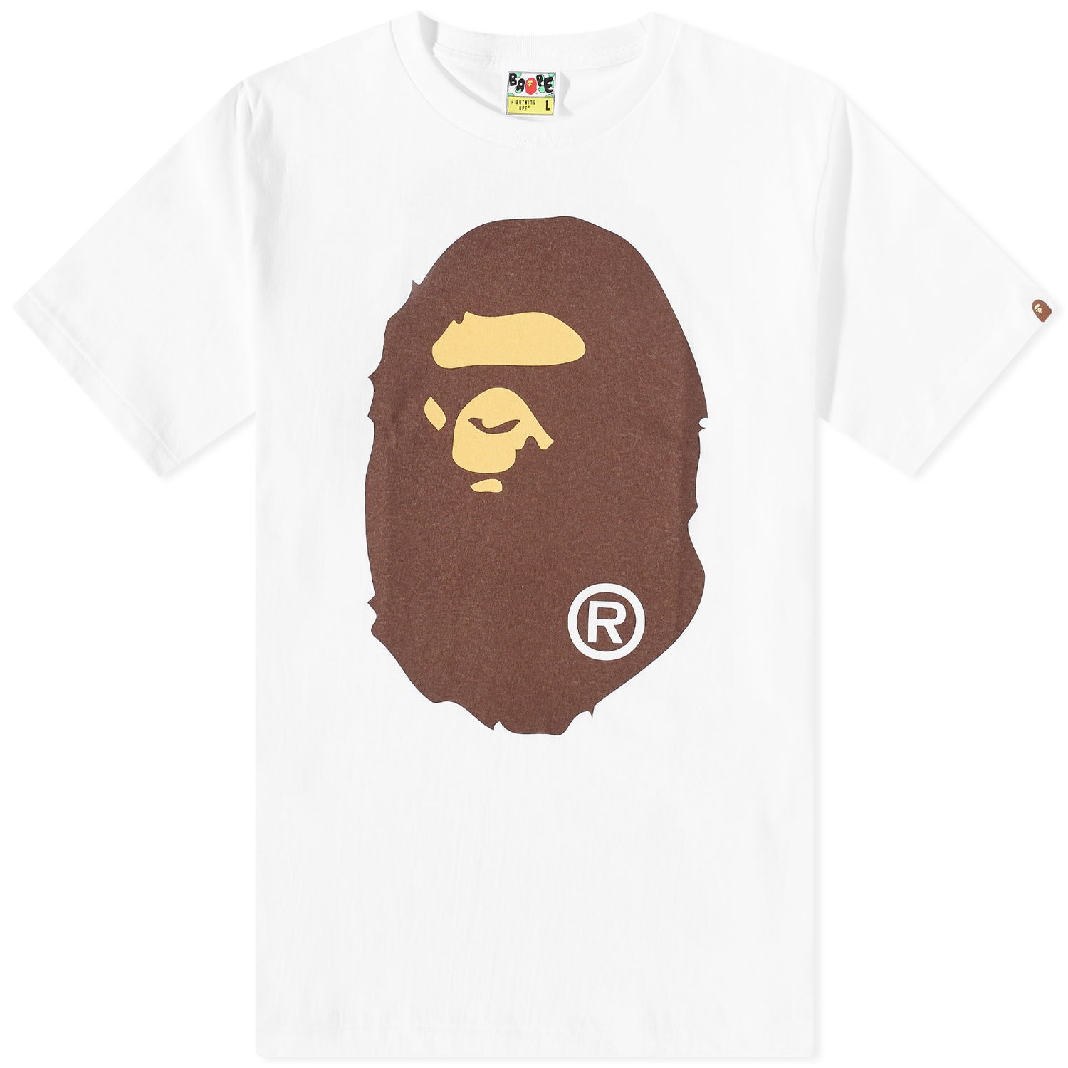 T-shirt BAPE Classic Big Ape Head T-Shirt White Hvid | 001TEJ301003M-WHT, 0