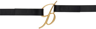 Bælter Blumarine Logo Buckle Leather Belt Sort | P422W252A, 0