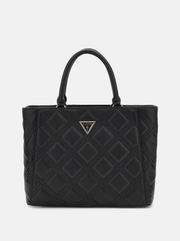 Håndtaske GUESS Deesa Quilted Handbag Sort | HWQG9224230, 0