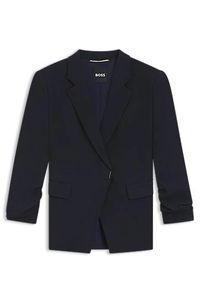 Slim-Fit Blazer with Press-Stud Closure