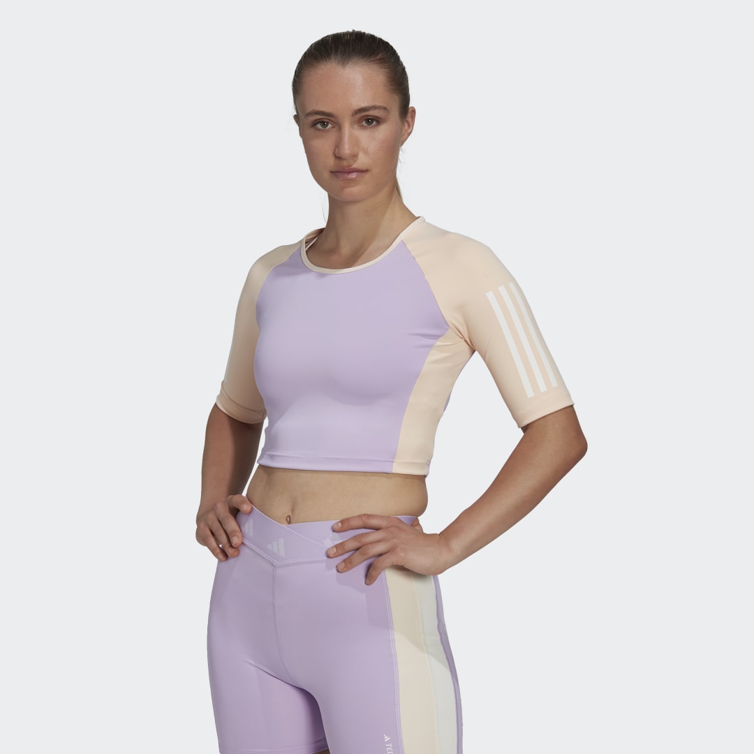 Crop top adidas Originals Hyperglam Training Crop Lyserød | HZ6964, 0