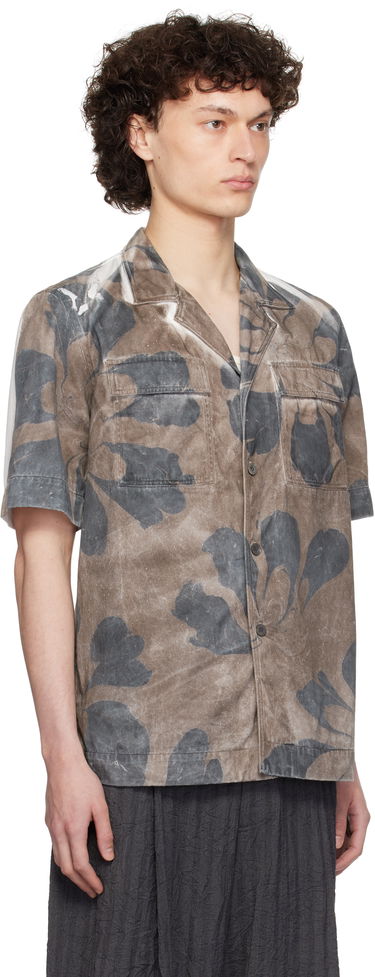 Skjorte Dries Van Noten Dries Van Noten Hand-Dyed Floral Print Shirt Grøn | 251-020758-1473, 4