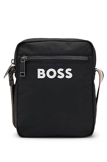 Skuldertaske BOSS BOSS Crossbody Bag with Signature-Stripe Strap Sort | 50511961