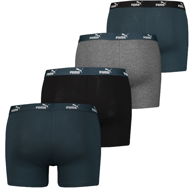 Boksere Puma Promo Solid Boxer 4 Pack Flerfarvet | 701223688-003, 1