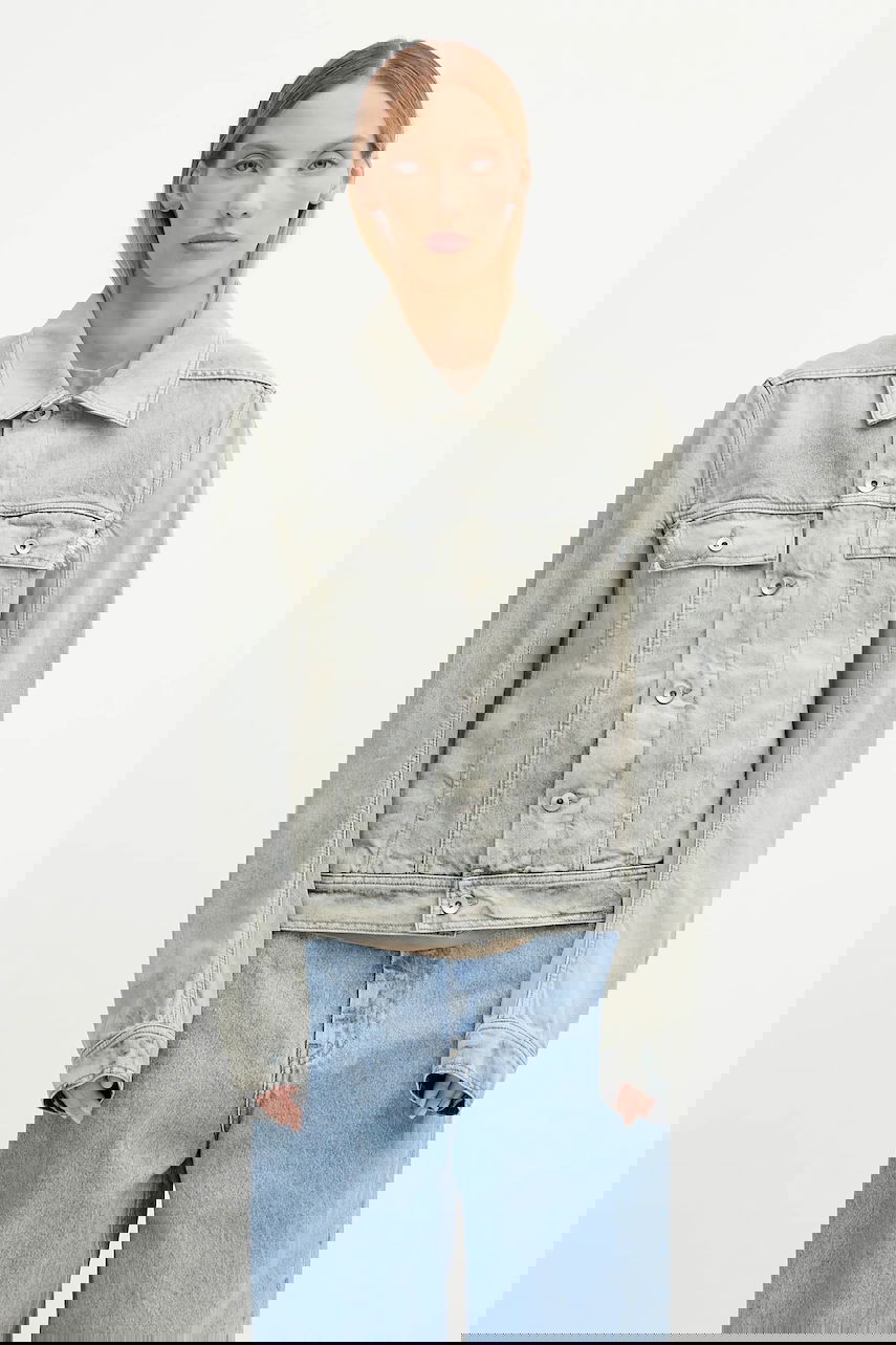 Jakke Rick Owens Rick Owens DRKSHDW Trucker Worker Denim Jacket Blå | DS02E7701.DMP, 0