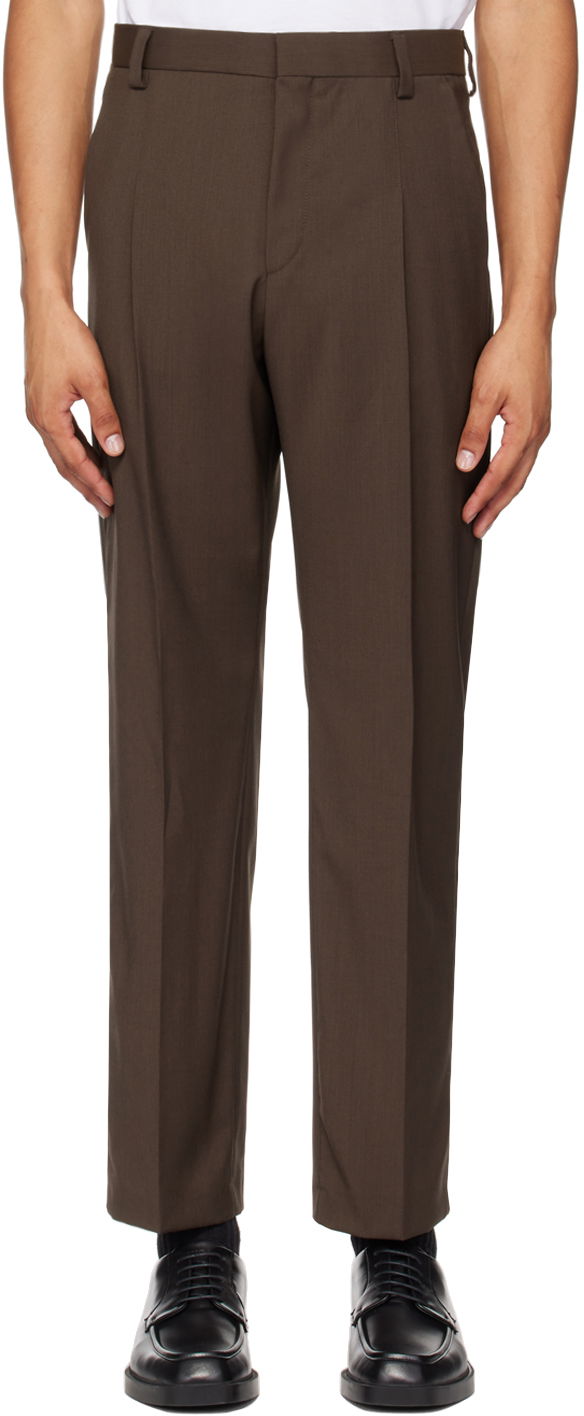 Bukser BOSS Wool Dress Pants Brun | 50519908, 0
