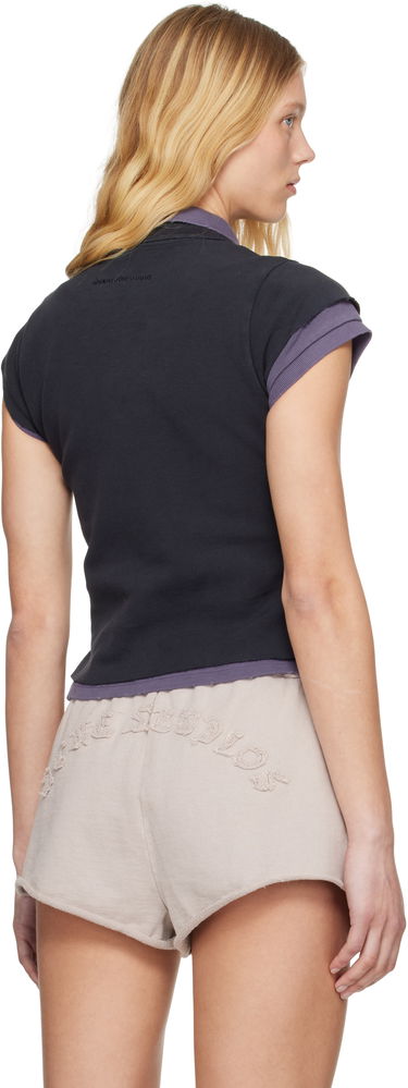 Polo skjorte Alexander Wang alexanderwang.t Layered Shrunken Polo Sort | 4CC2251552, 2