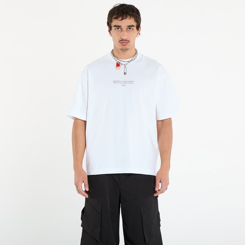 T-shirt Off-White Off-White Statement Skate Short Sleeve T-Shirt Hvid | OMAA120F25JER0110110