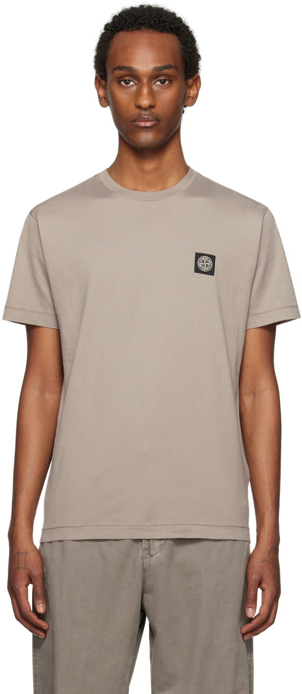 T-shirt Stone Island Patch T-Shirt Grå | 801524113