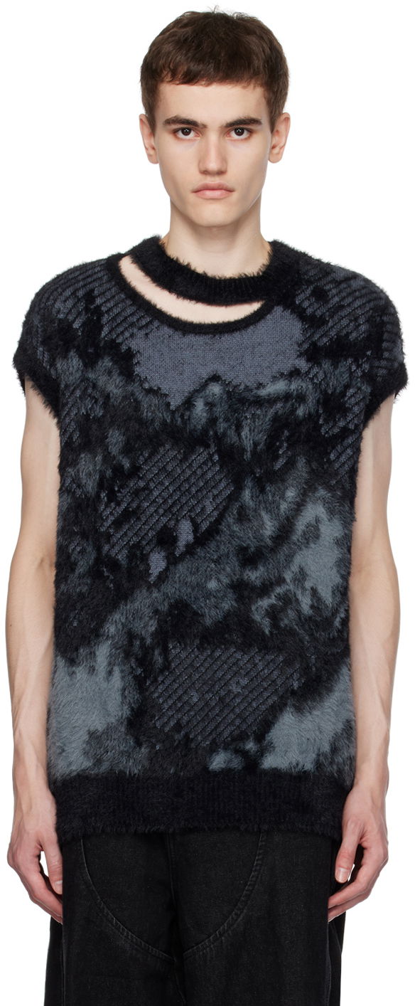 Sweater Feng Chen Wang Feng Chen Wang Landscape Painting Sleeveless Sweater Grå | FUF16KT14