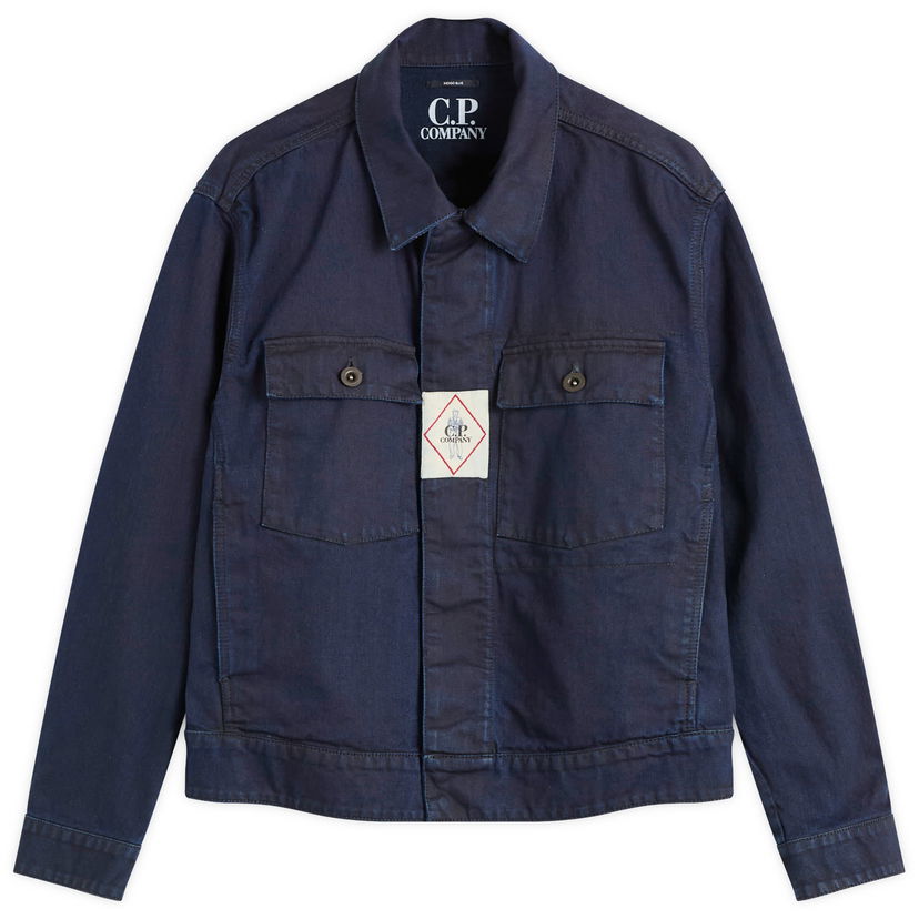 Jakke C.P. Company Plated Denim Work Jacket Mørkeblå | 19CMOW147A-110466W-D08