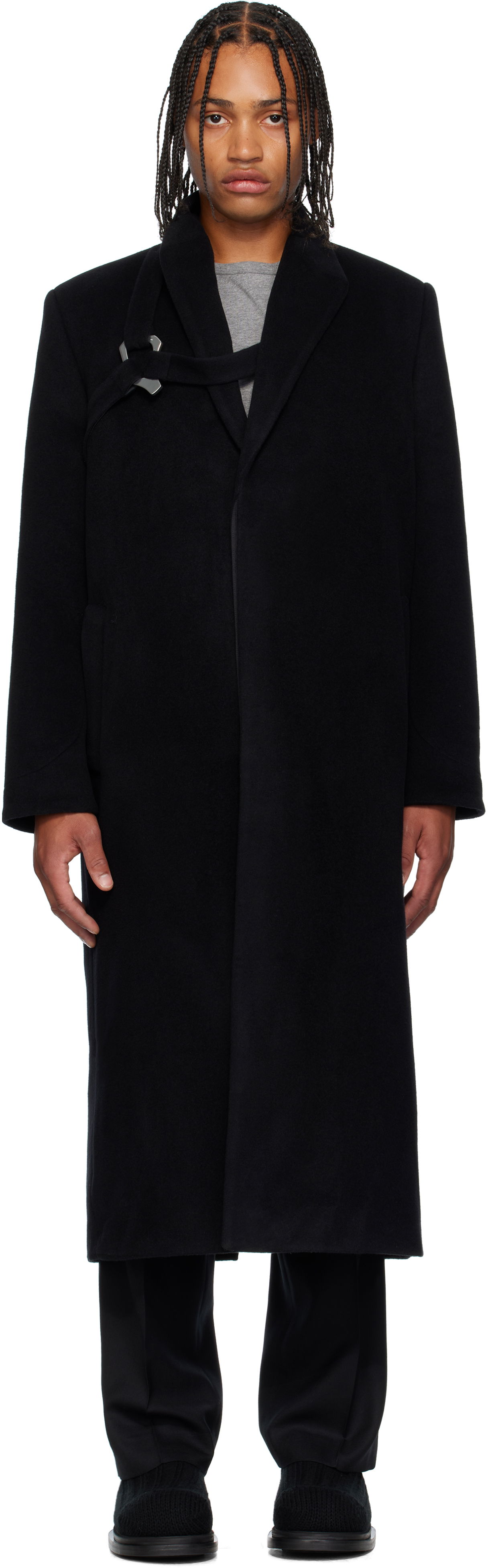 Frakker HELIOT EMIL HELIOT EMIL Titan Wool Coat Sort | AW25_M_01_013_BLK01, 0