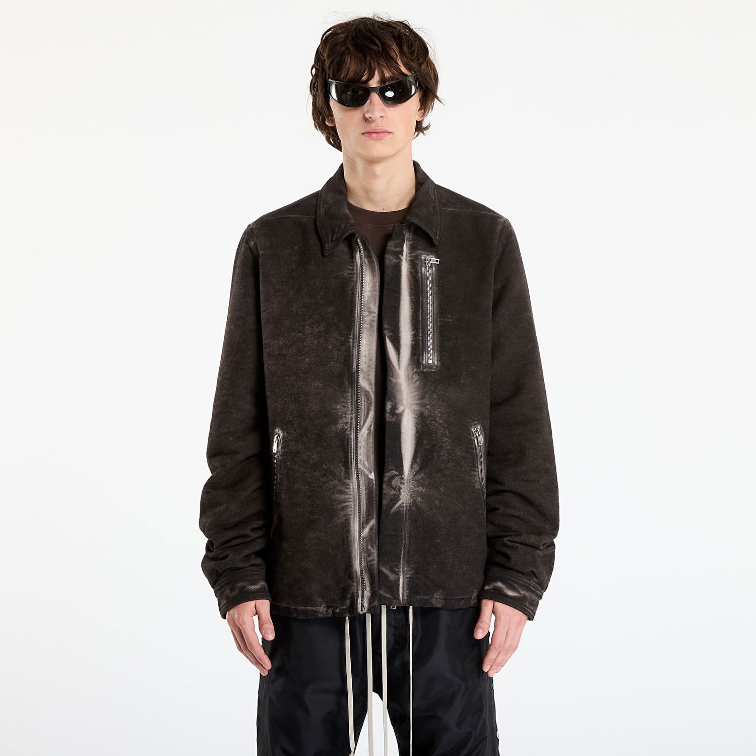 Jakke Rick Owens Rick Owens DRKSHDW Concealed Zipfront Jacket Brun | DU02E7775 BMO 78, 0