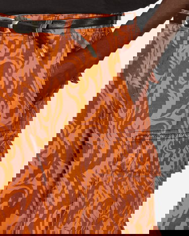 Cargo bukser ERL Flame Print Cargo Pants Orange | ERL08P006 1, 5