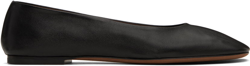 Tøj The Row The Row Square Ballerina Flats Sort | F1598-SL3