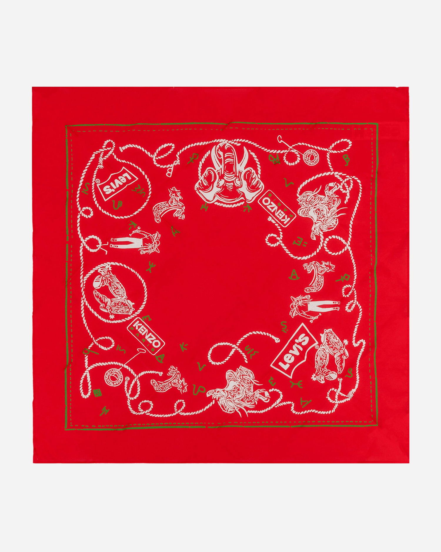 Tørklæde KENZO Levi’s® x Printed Bandana Rød | FD68EU230LE9 22, 0