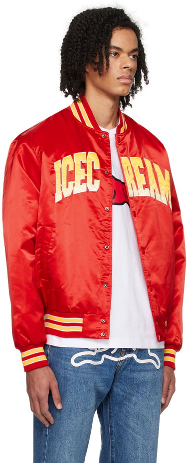 Bomberjakke BBC IceCream ICECREAM Embroidered Bomber Jacket Rød | IC23403, 1