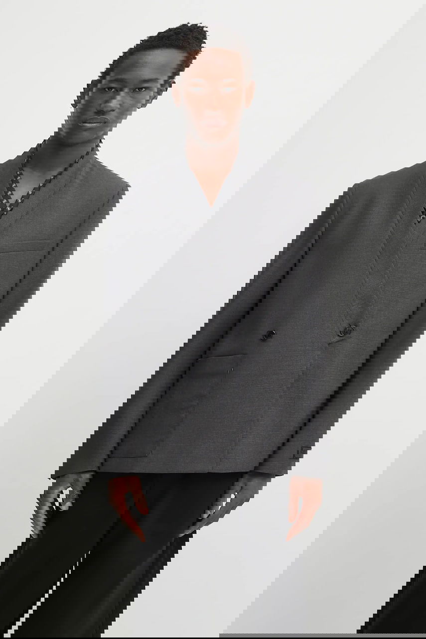 Jakke KENZO Kenzo Weave Adjusted Kimono Tailored Blazer Grå | FF65VE1459ID, 0
