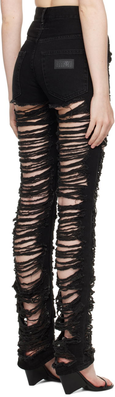 Jeans Maison Margiela MM6 Maison Margiela 5 Pockets Shredded Jeans Sort | S62LB0194 M30011, 2