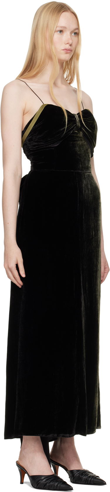 Kjole Maison Margiela Maison Margiela Velvet Maxi Dress Grøn | S51DG0003 M35345, 1
