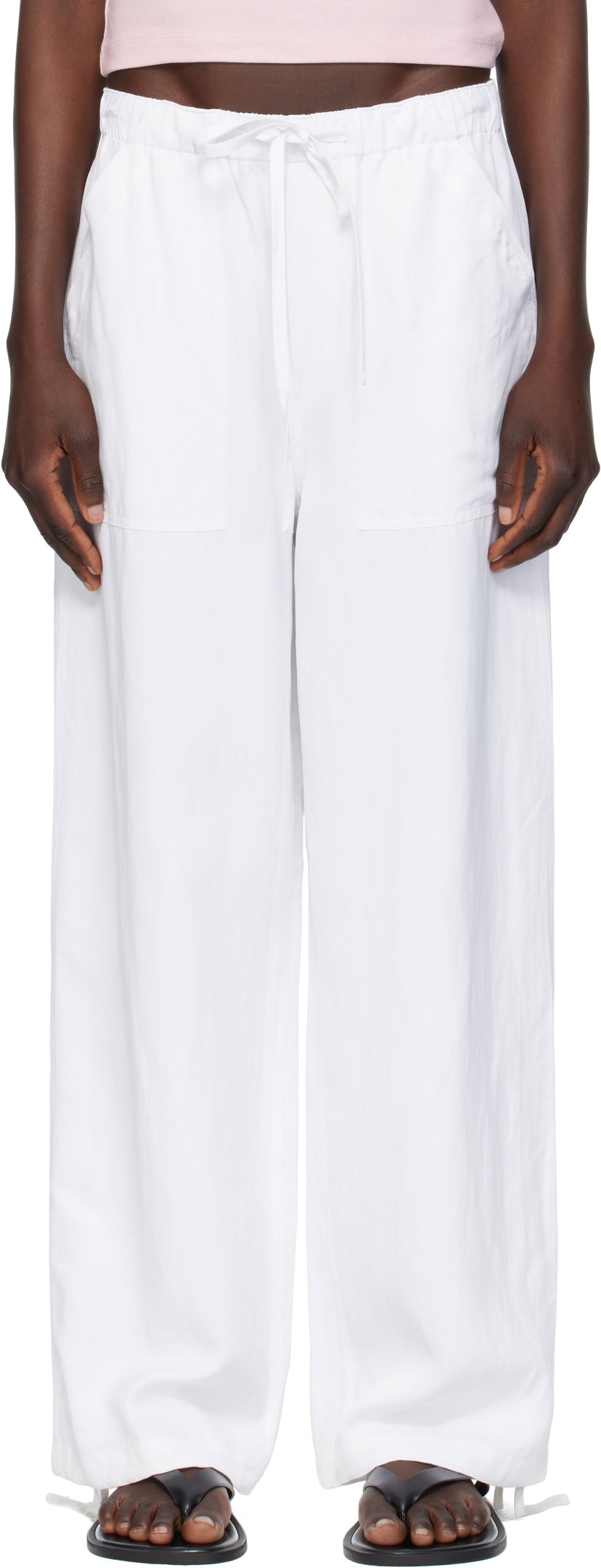 Bukser rag & bone rag & bone Adina Beach Trousers Hvid | WAW25P70082908