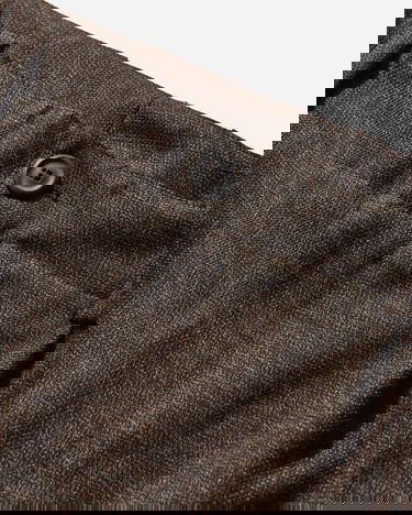Bukser OUR LEGACY Bridge Pleated Wide-Leg Dunmore Check Trousers Brun | M4254BB 001, 3