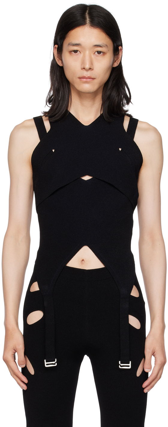 Krop Dion Lee Exclusive Lock Slit Tank Top Sort | C7126F22, 0