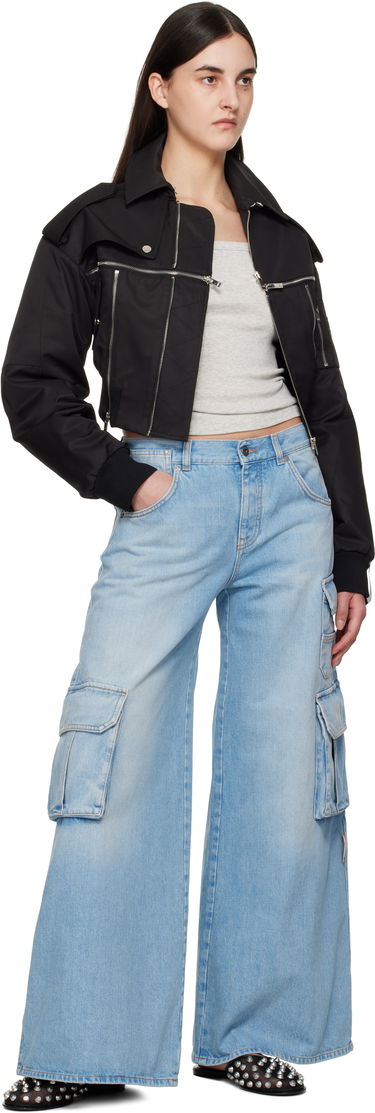 Cargo bukser Off-White Off-White Wide-Leg Cargo Denim Jeans Blå | OWYB019S25DEN0024000, 3