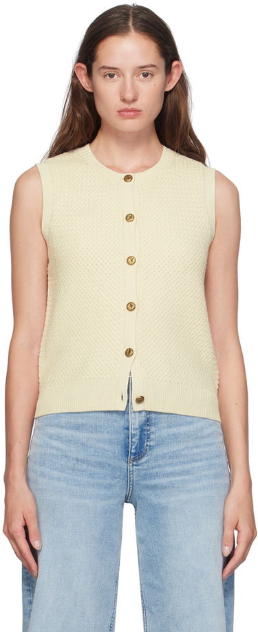 Sweater rag & bone Knit Buttoned Vest Gul | WAS24F046UG46, 0