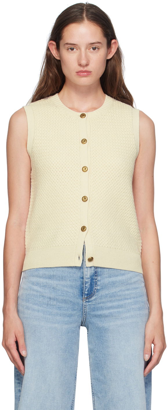 Sweater rag & bone Knit Buttoned Vest Gul | WAS24F046UG46