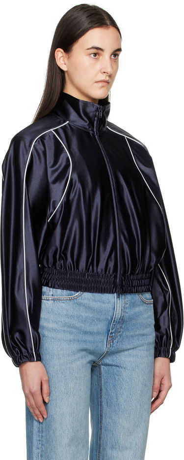 Bomberjakke Alexander Wang Alexanderwang.t Deconstructed Track Jacket Mørkeblå | 4CC1252110, 1