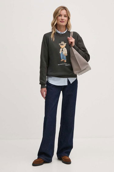 Sweatshirt Polo by Ralph Lauren Cowboy Bear Graphic Sweatshirt Grå | 211941193, 1