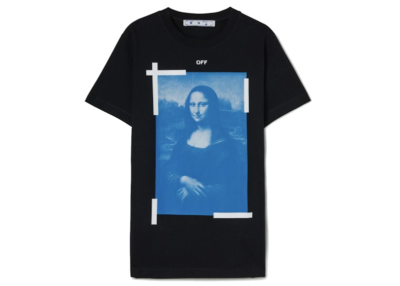 T-shirt Off-White Mona Lisa Slim Fit T-shirt Sort | OMAA027R21JER0021001