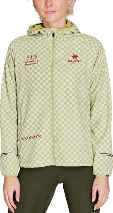 Vindjakke Saysky Saysky Checker Pace Hooded Jacket Grøn | nwrja21c1034, 0