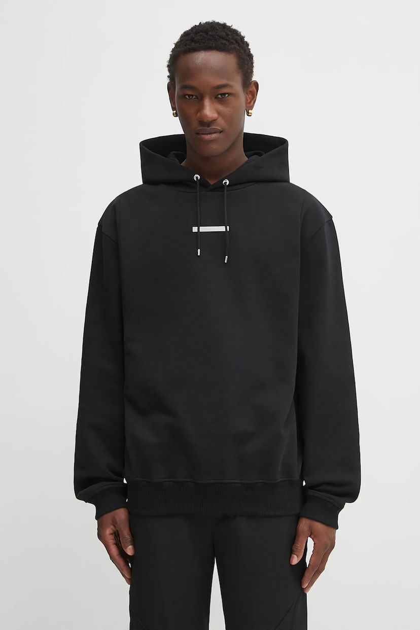 Sweatshirt HELIOT EMIL Plain Cotton Hooded Sweatshirt Sort | PREAW25.M.08.077.BLK01