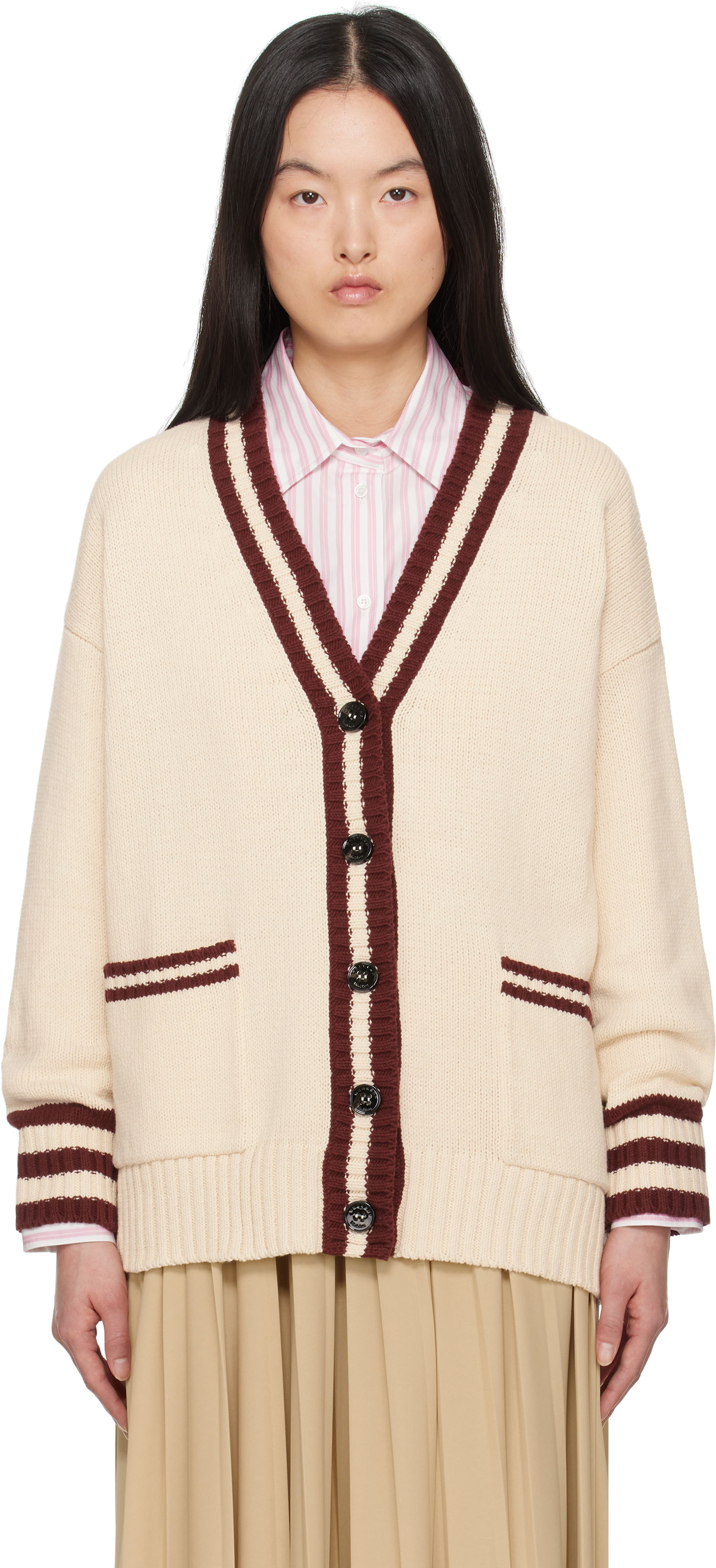 Sweater Max Mara Weekend Max Mara Vicolo Knit Cardigan Beige | 2515341061600, 0