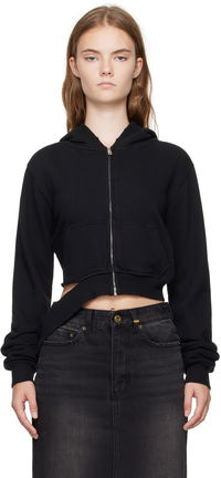 We11done Distressed Zip-Up Hoodie