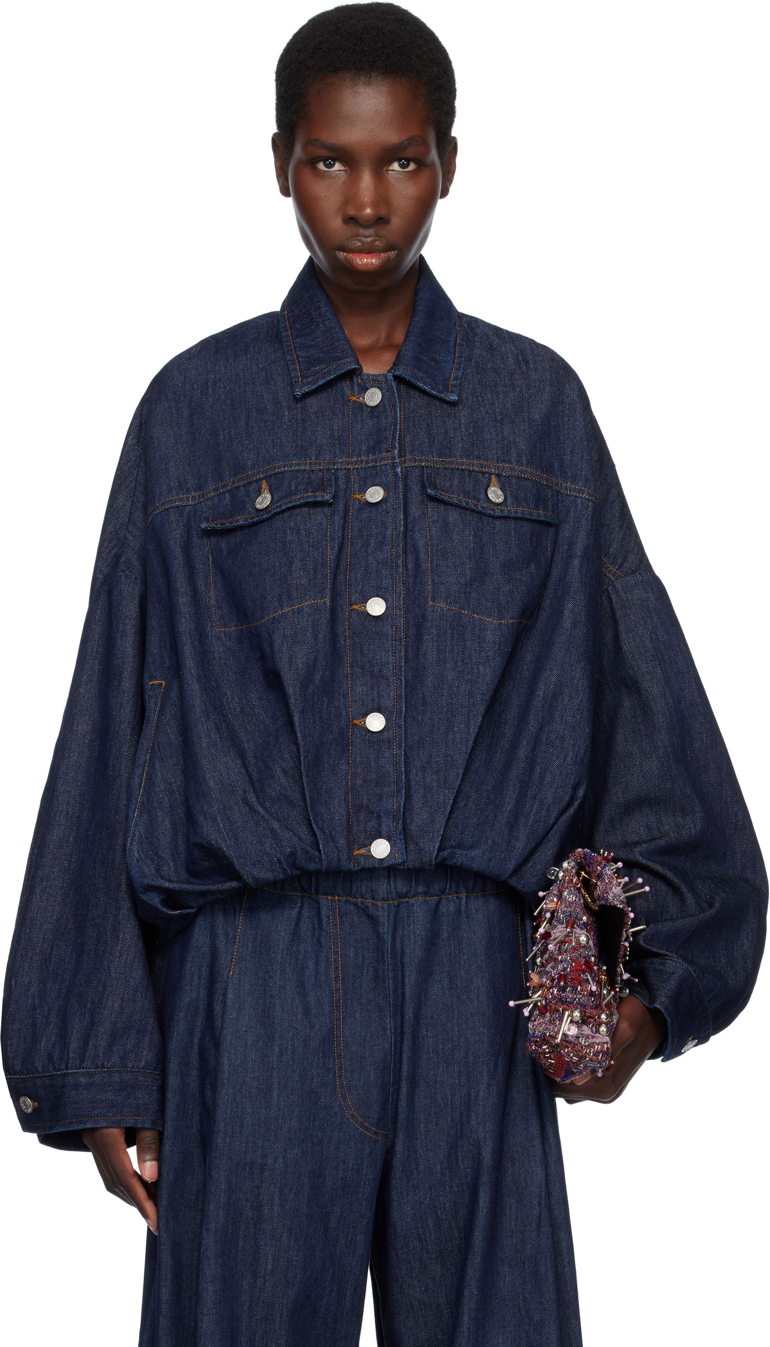 Jumpsuit Dries Van Noten Dries Van Noten Oversized Denim Jacket Blå | 251-010515-1552, 0