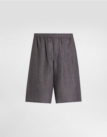 Shorts Dolce & Gabbana Dolce & Gabbana Linen Canvas Shorts Grå | GV37AZFU4L5N0352, 0