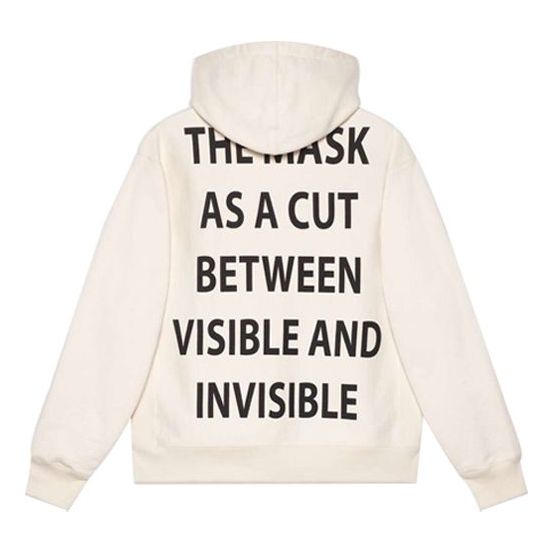 Sweatshirt Gucci Manifesto Oversize Hoodie Hvid | 569828-XJBTR-9911