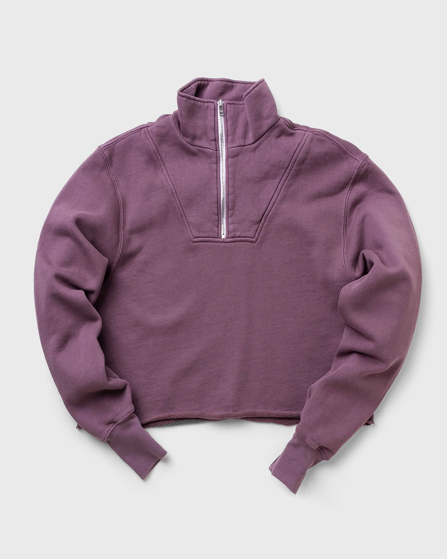 Sweatshirt LES TIEN Les Tien Crop Half Zip Pullover, Size M Lilla | W-CF-1051, 0