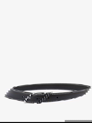 Bælter TOTEME Leather Belt With Contrast Stitching by Sort | 233812613200, 0