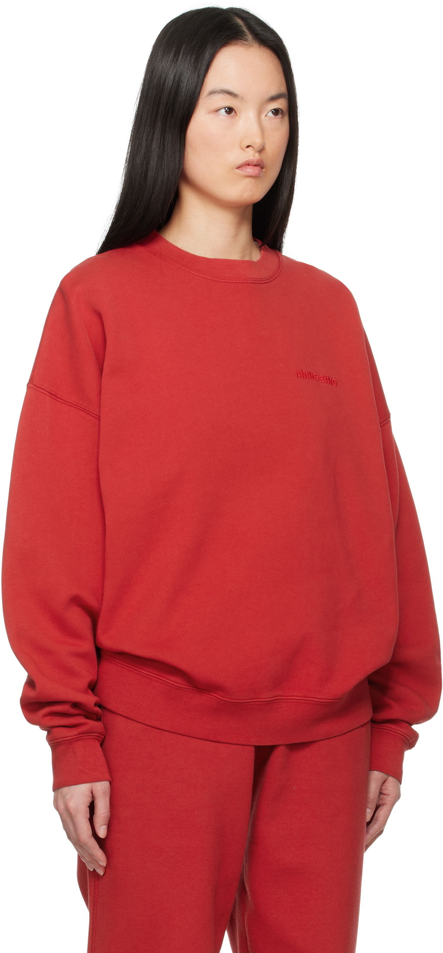 Sweater Anine Bing Anine Bing Miles Sweatshirt Rød | A-08-11159-RED13, 1
