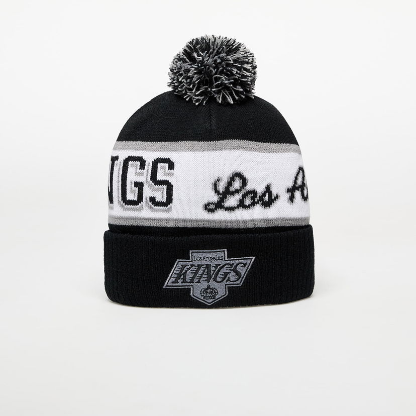 Beanie Mitchell & Ness Block Sweep Pom Knit Los Angeles Kings Beanie Sort | HK9722-LAKBLCK