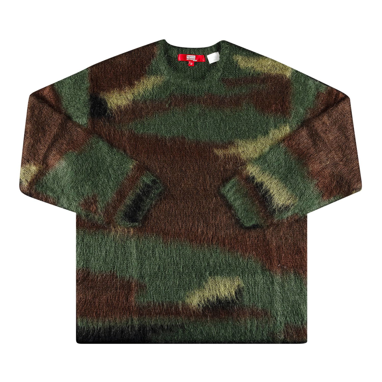 Sweater Supreme Junya Watanabe x Comme des Garçons MAN Brushed Camo Sweater Grøn | FW21SK20 OLIVE, 1
