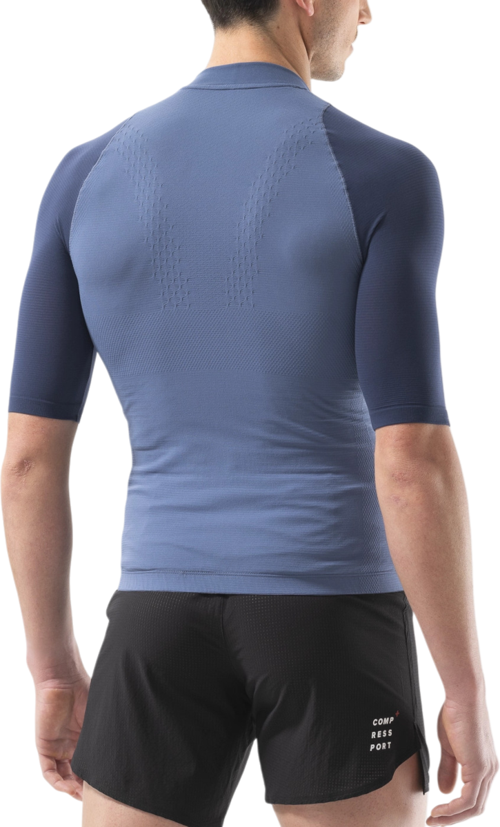 Jersey Compressport Trail Racing Postural Short Sleeve Top Blå | atsm4905122, 1