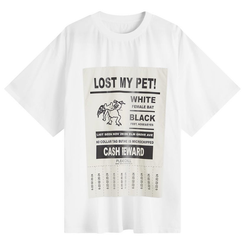 T-shirt Maison Margiela Lost My Pet T-Shirt in Size Large Hvid | SH2GC0014-S23588-100