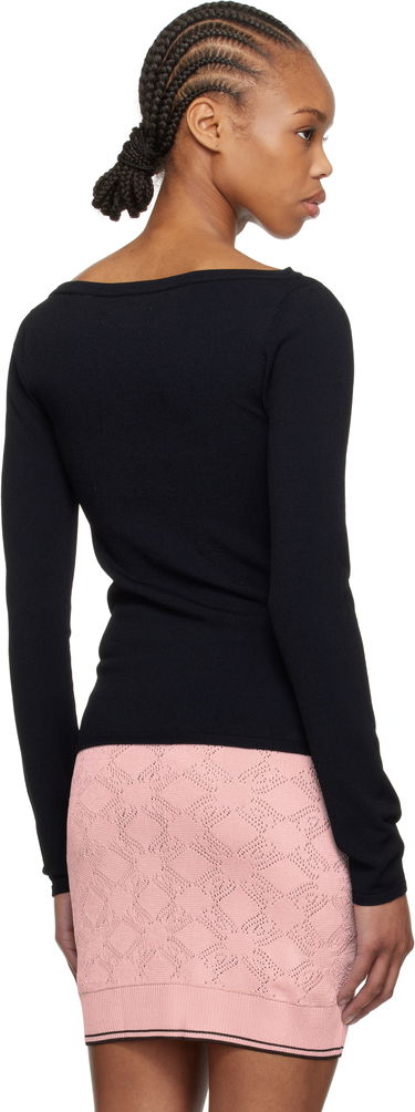Sweater AMIRI AMIRI Long Sleeve Keyhole T-Shirt Sort | AWKNLS1004, 2